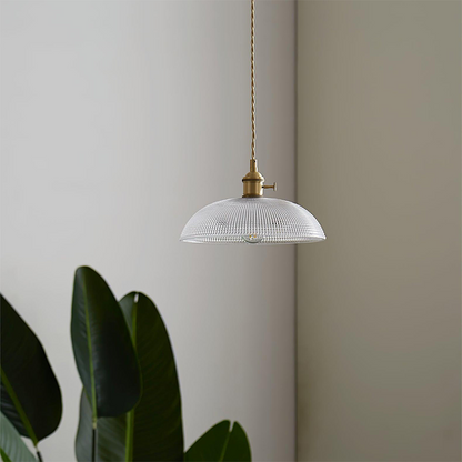 Simple Vintage Glass Floral Hanging Lamp