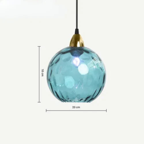 Round Glass Hanging Pendant Lamp