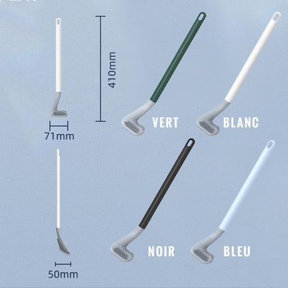 Extended Reach Toilet Brush - Bathroom Wall Mount Cleaning Tool