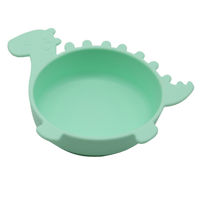 Soft Silicone Kids Bowl - Dinosaur Shaped Baby Dish