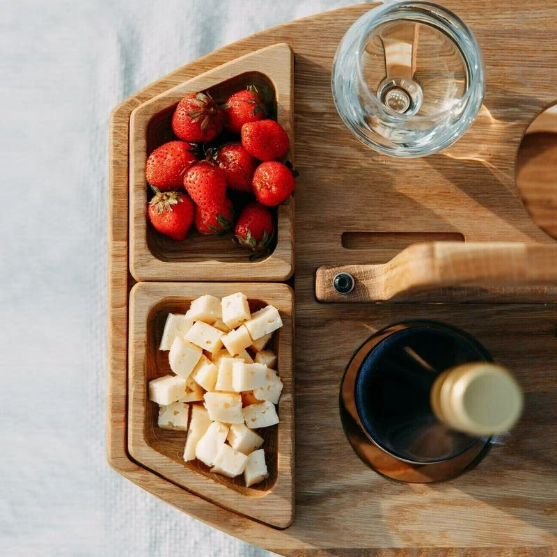 Foldable Wooden Outdoor Wine Table