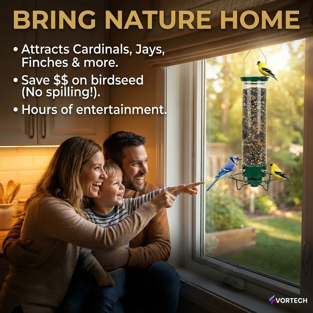 Squirrel Proof Bird Feeder with Weight Activated Protection