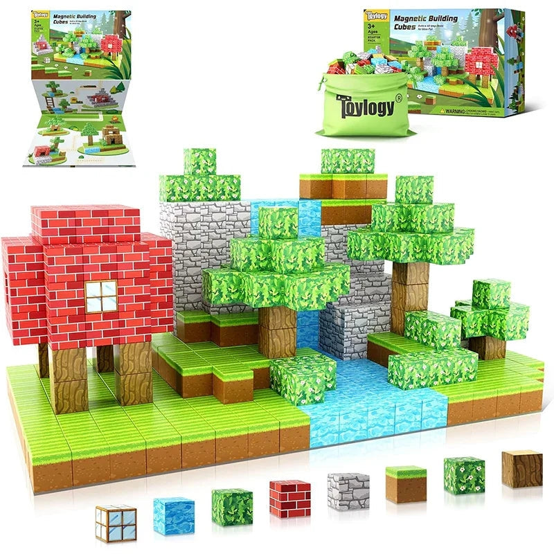 Vibrant Magnetic Construction Blocks for Children