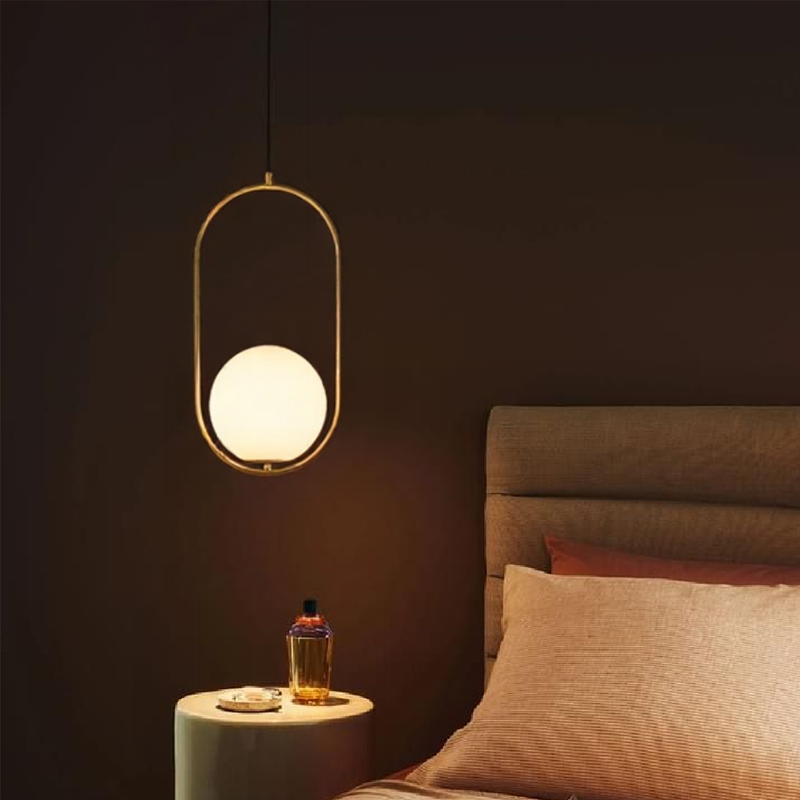 Glarefusion Modern Frosted Glass Ball Chandelier
