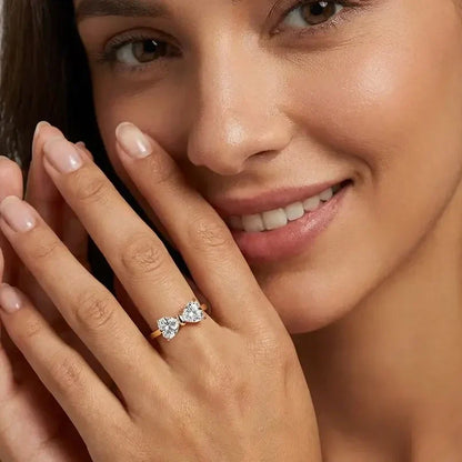 Delicate Sterling Silver Bow Engagement Ring - Halri