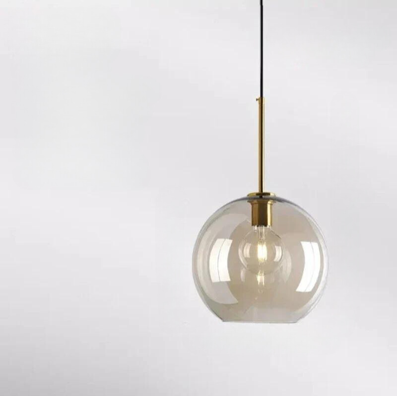 Simple Scandinavian Glass Drop Lamp