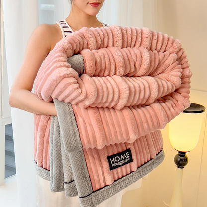 Cozy Soft Fleece Throw Blanket for Bed Sofa