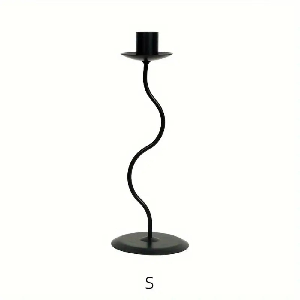 Decorative Curved Metal Candle Stand - Halri