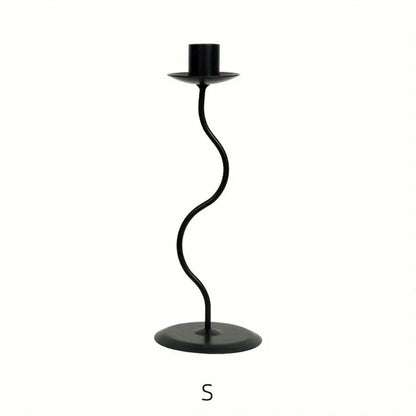 Decorative Curved Metal Candle Stand - Halri