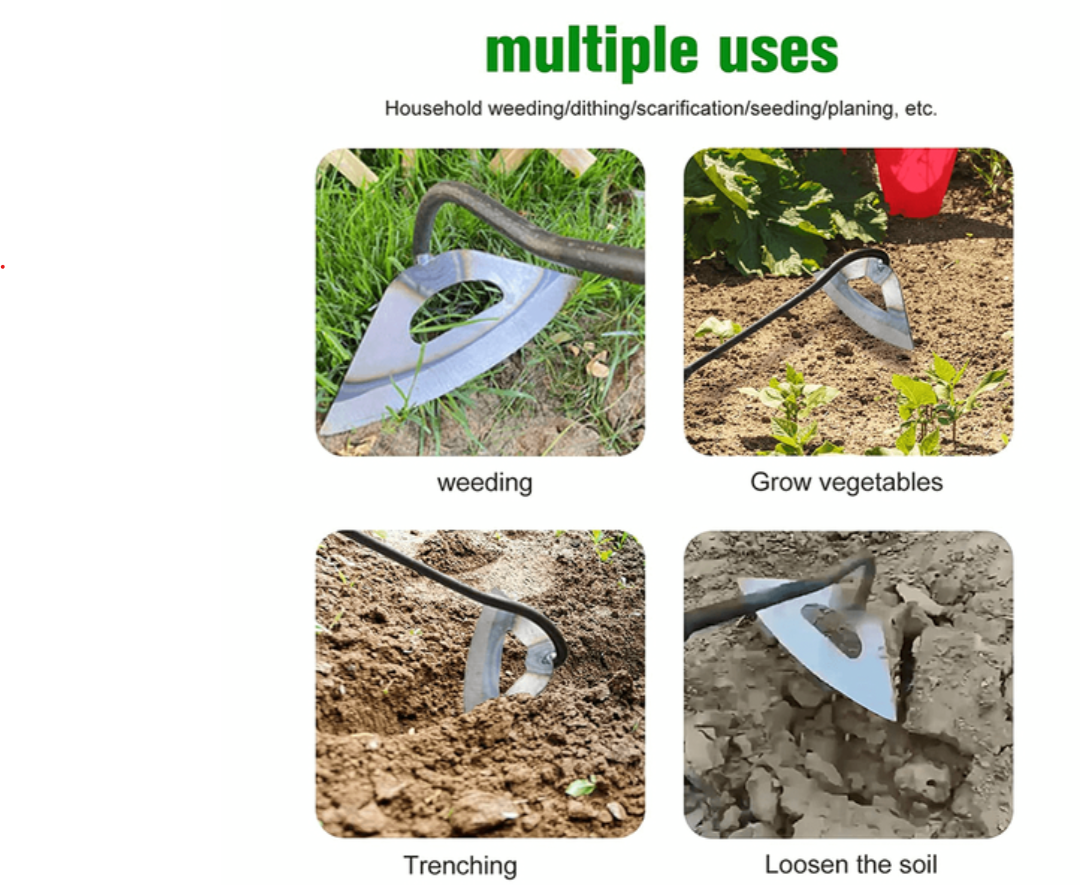 Durable Metal Garden Hoe Tool