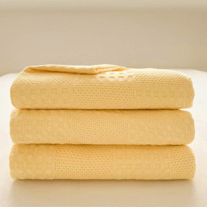 Soft Cotton Waffle Weave Throw Blanket