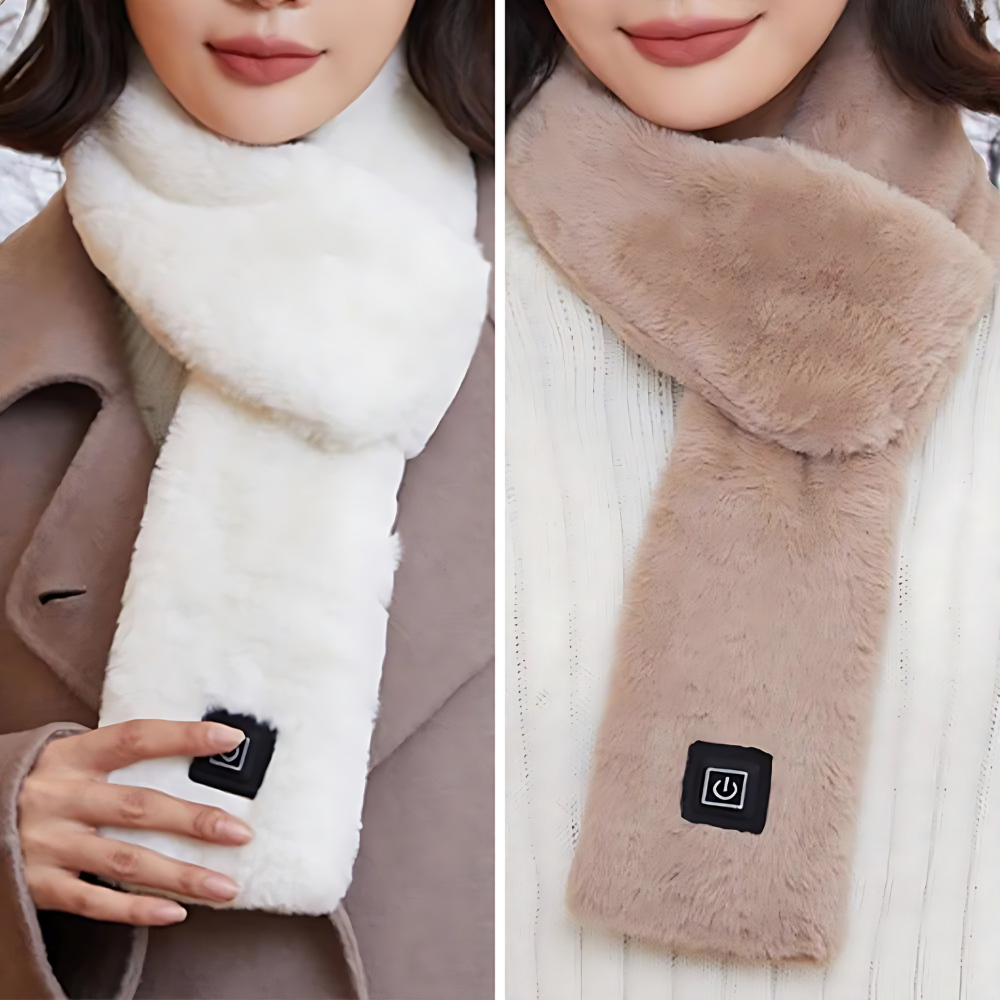 Warm Faux Fur Neck Scarf | Rechargeable USB Winter Warmer