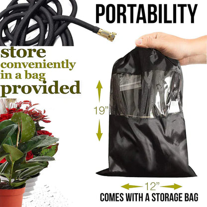 Long Flexible Garden Hose with Spray Nozzle