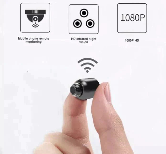 Compact Wireless Home Security Camera with Night Vision