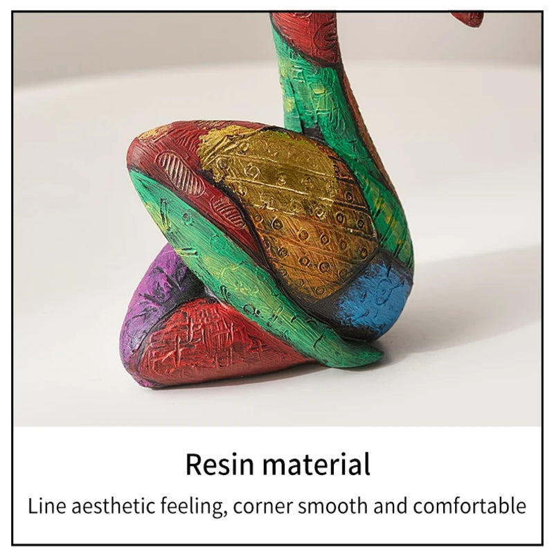 Vibrant Artistic Decorative Figurine Set for Home