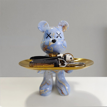 Cute Bear Figurine Serving Tray