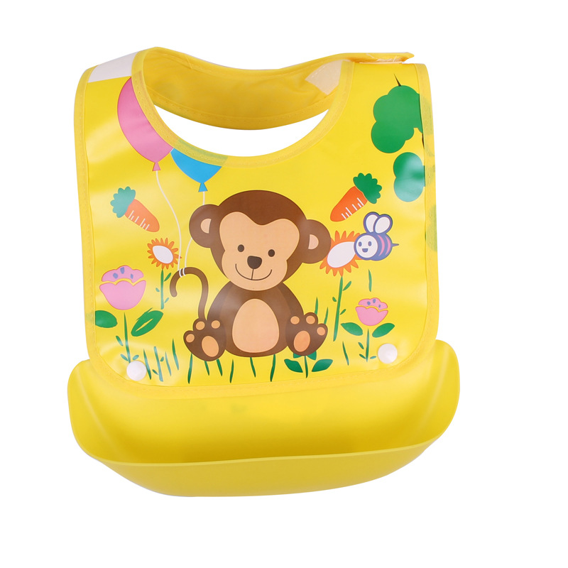 Easy Clean Baby Bib with Crumb Tray - Waterproof Feeding Bib
