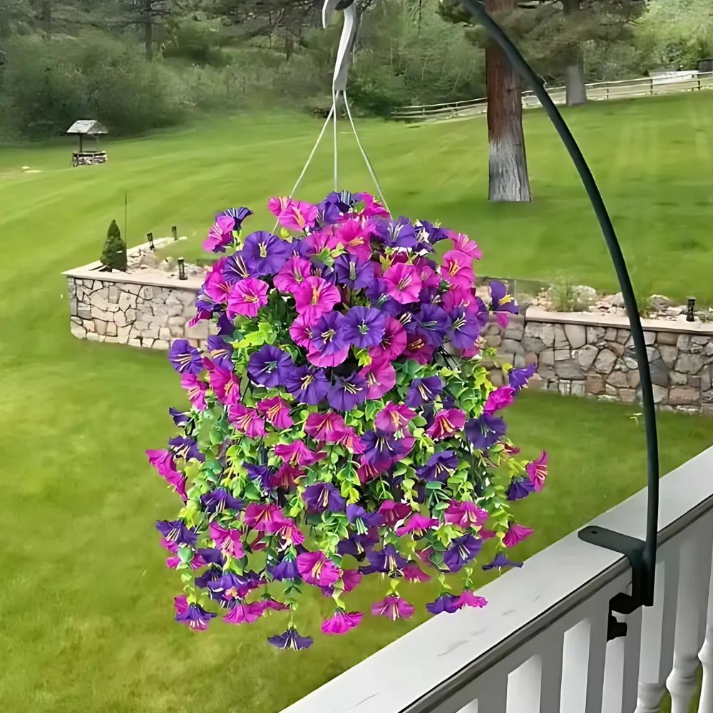 Durable Outdoor Morning Glory Floral Hanging Decoration - Halri