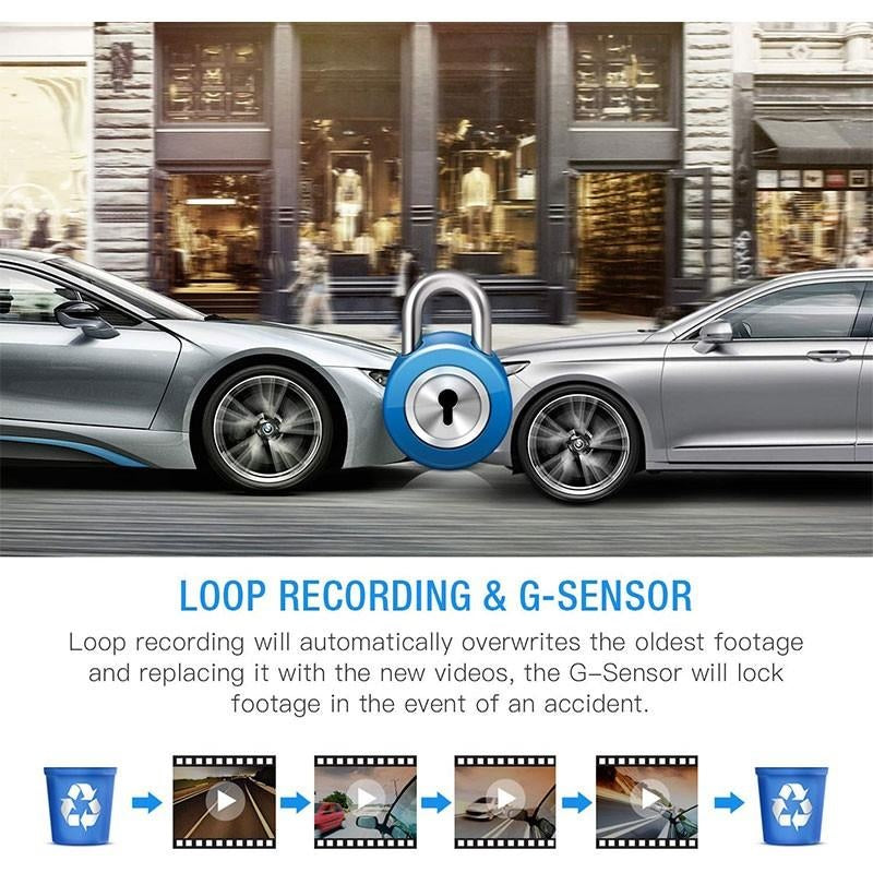Full HD Dual Car Camera 1080P Front Rear DVR