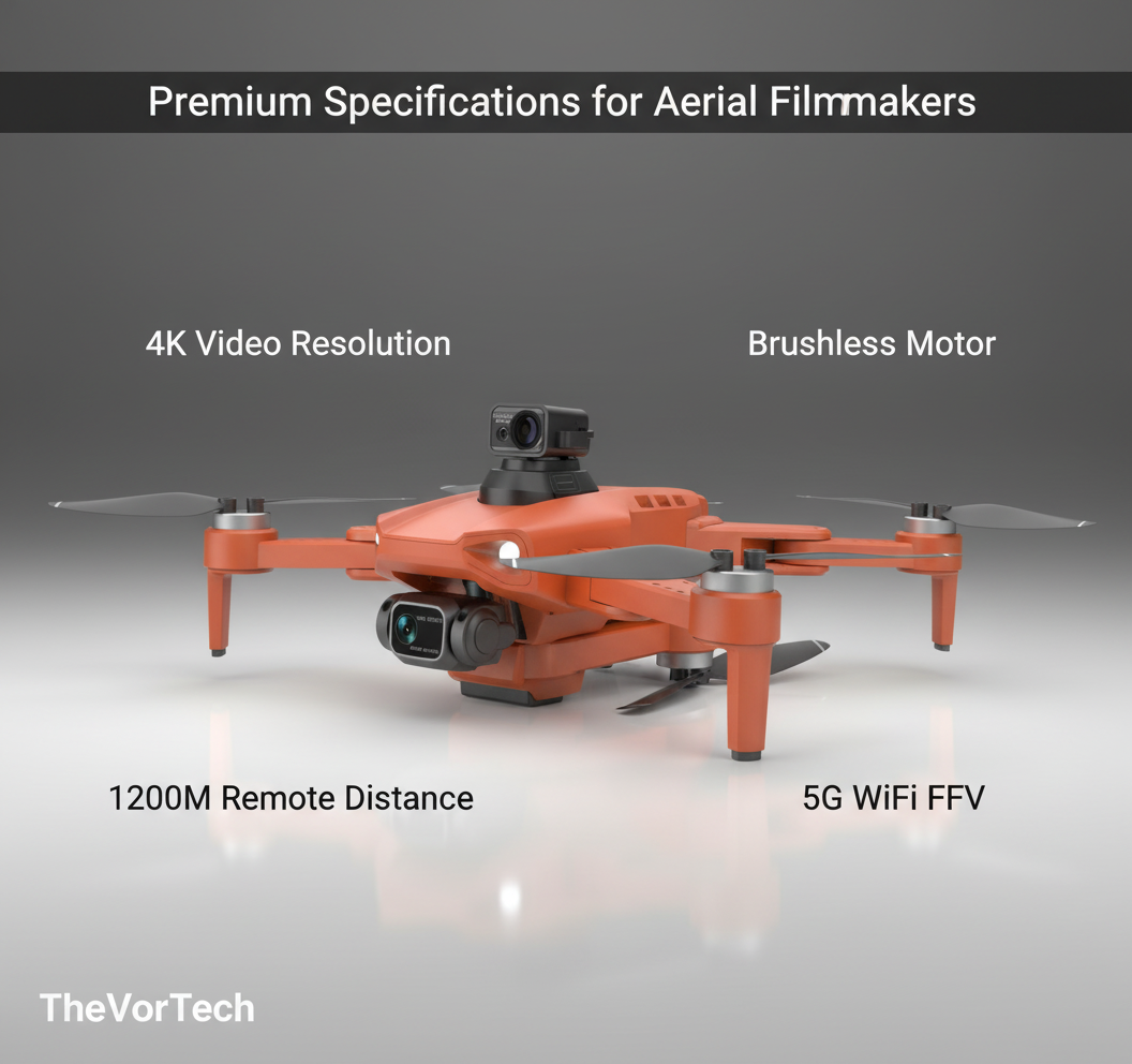 High Tech 4K GPS Drone with 360 Safety Sensor