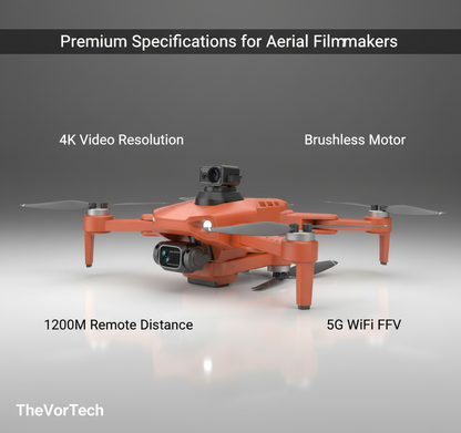 High Tech 4K GPS Drone with 360 Safety Sensor