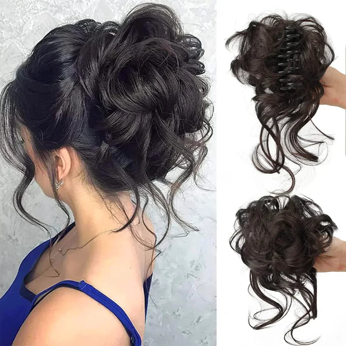 Halri | Easy Clip-in Bun for Curly Hair with Full Volume