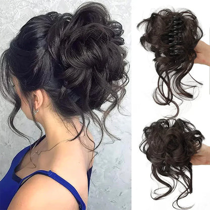 Halri | Easy Clip-in Bun for Curly Hair with Full Volume