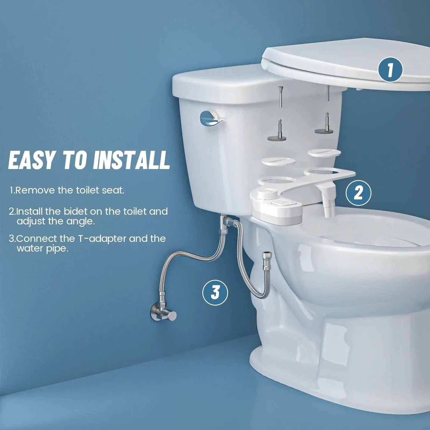 Easy Install Bidet Toilet Seat