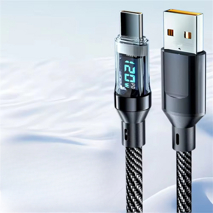 Fast 120W Type-C Charging Cable with LED Indicator