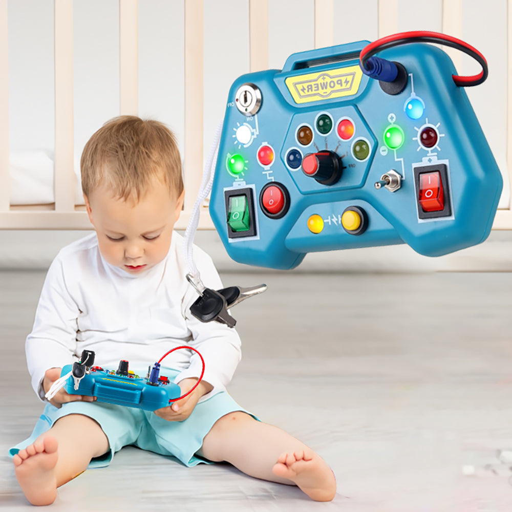 Fun Learning Activity Board for Kids, LED Lights, Safe - Halri