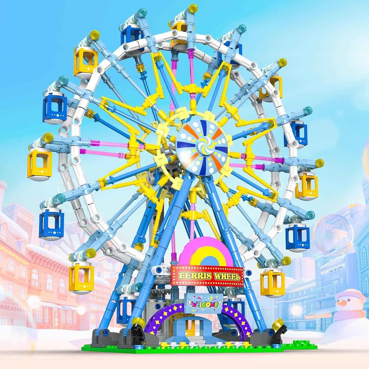Large 813 Piece Amusement Park Building Kit for Kids - Halri