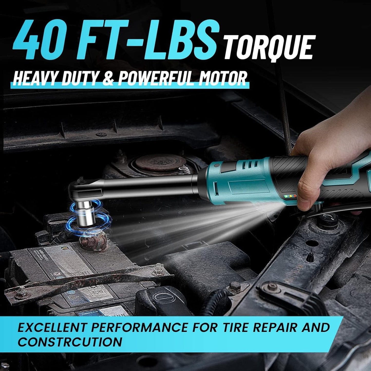 Powerful Cordless Ratchet Wrench