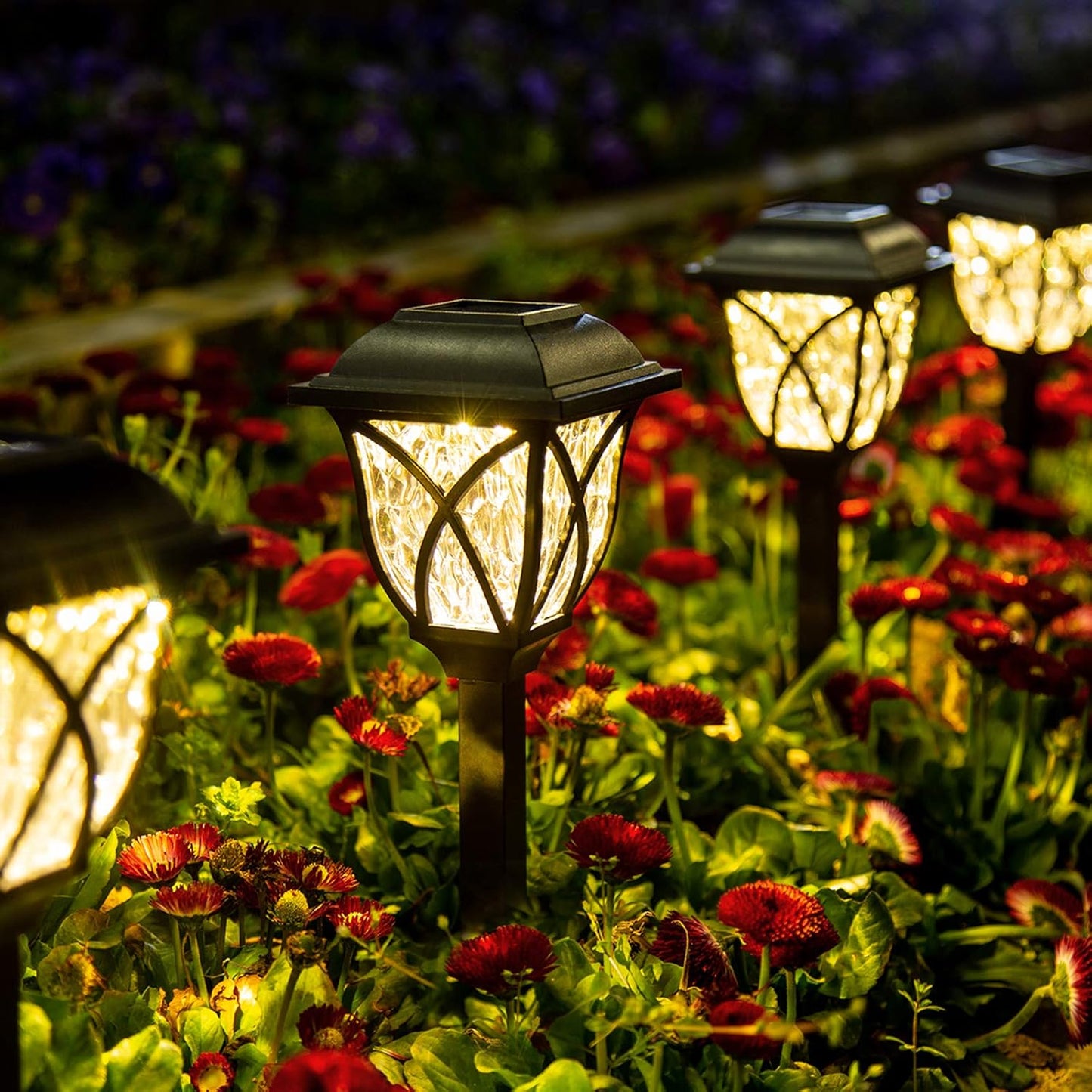 Bright Solar Powered Garden Path Lights Outdoor 6 Pack - Halri