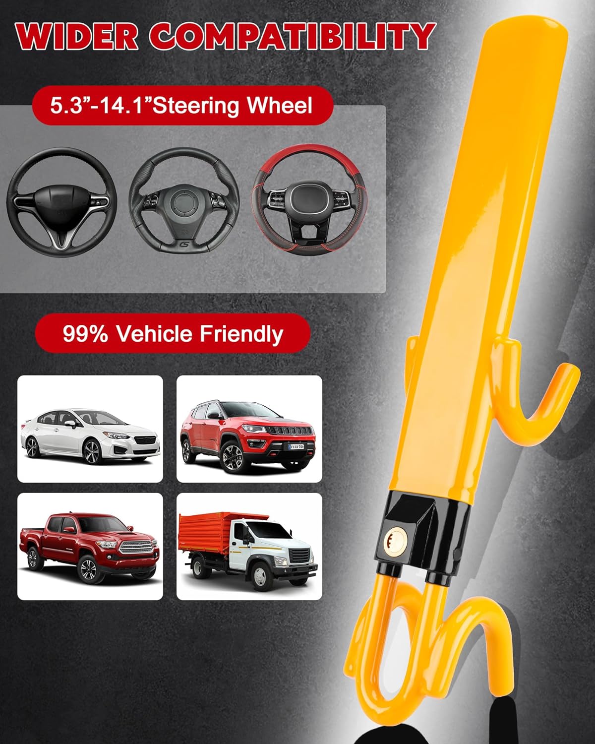 Strong Anti Theft Steering Wheel Lock