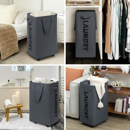 Portable Folding Extra Large Laundry Cart on Wheels