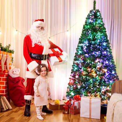 Tall Pre Lit Christmas Tree with Bright LED Lights - Halri