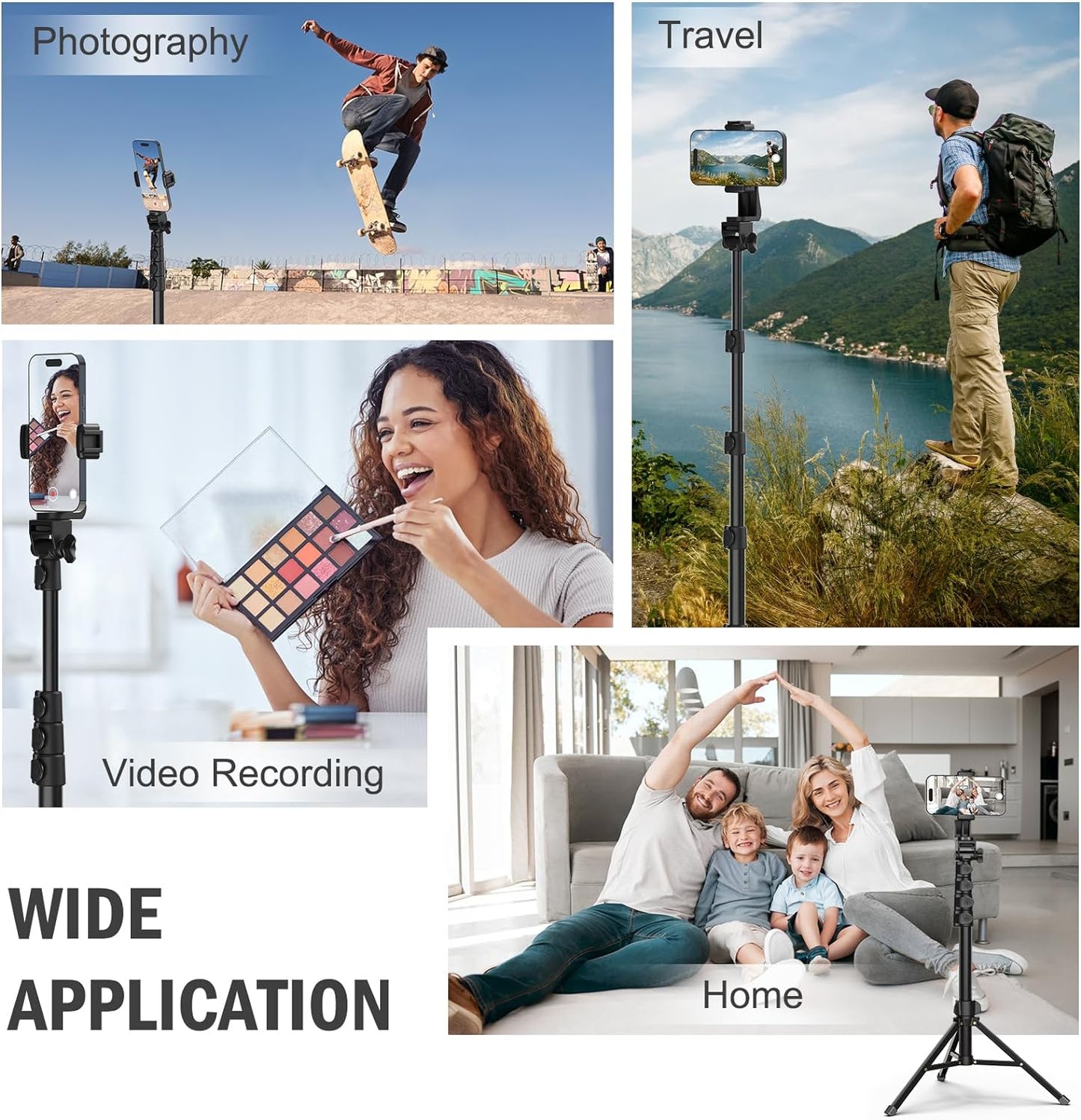 Compact Adjustable Phone Camera Tripod Stand