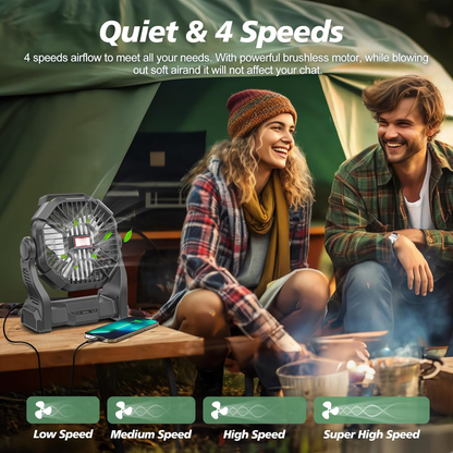 Compact Battery Powered Outdoor Fan
