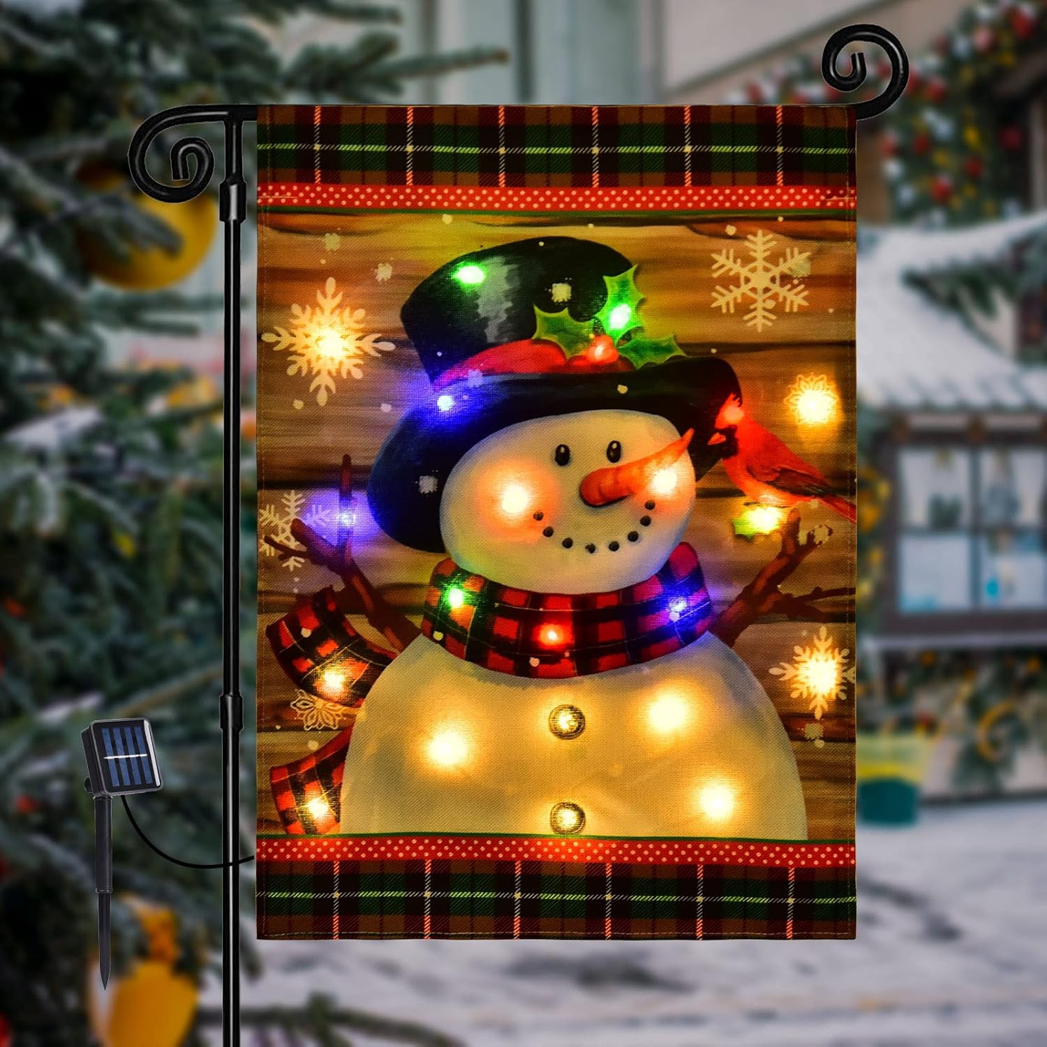 Bright Winter Snowman Yard Flag - Halri