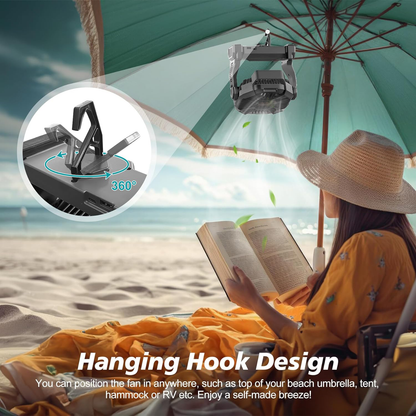 Compact Camping Fan with LED Light