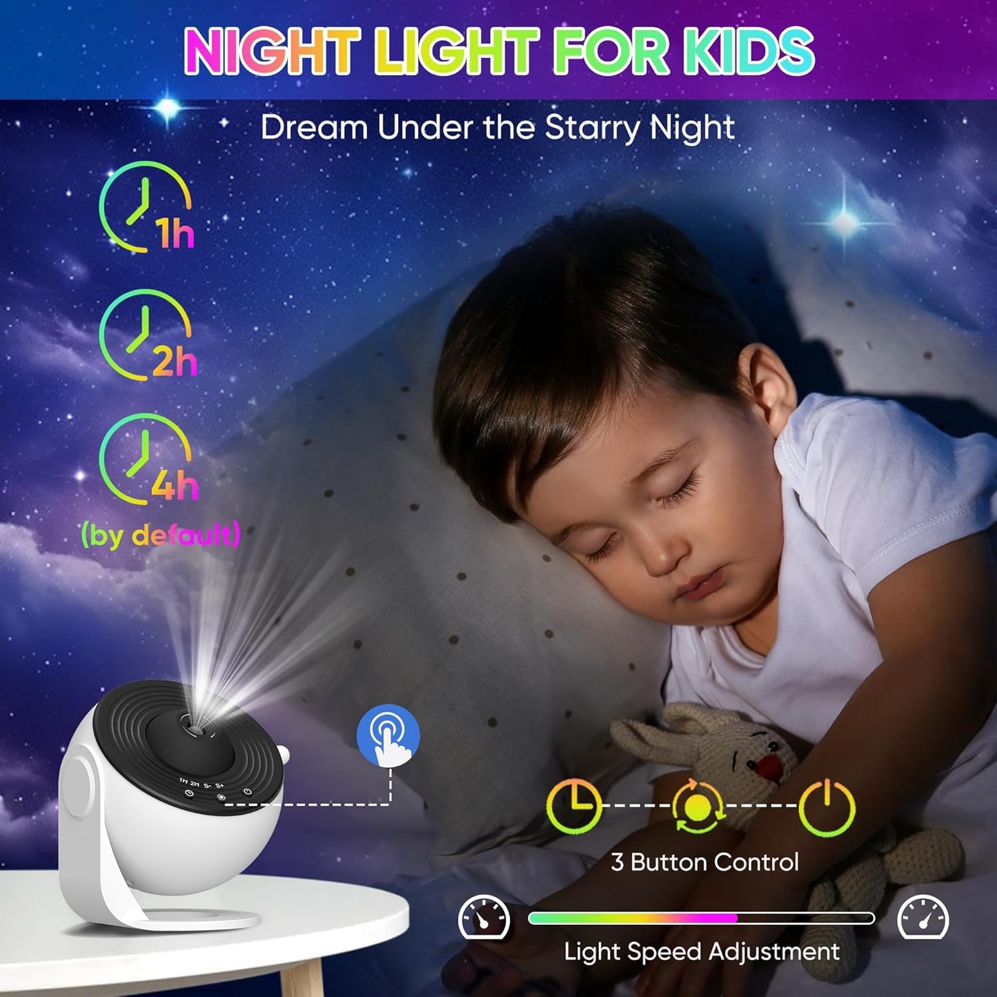 Calming Night Sky Table Lamp for Bedroom Relaxation