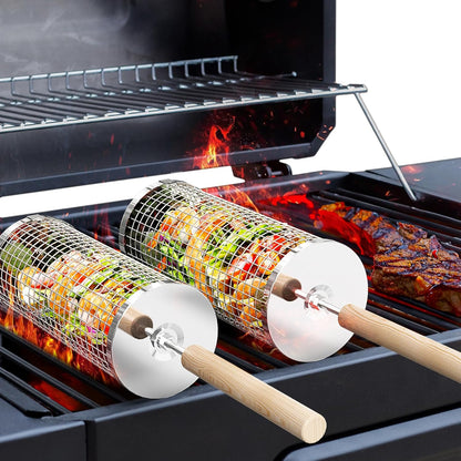 Halri | Heavy Duty Grill Baskets | Durable Stainless Steel BBQ Accessory