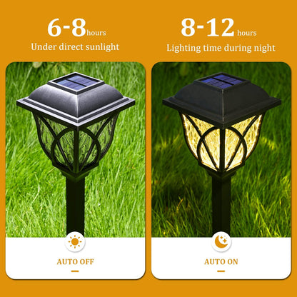 Bright Solar Powered Garden Path Lights Outdoor 6 Pack