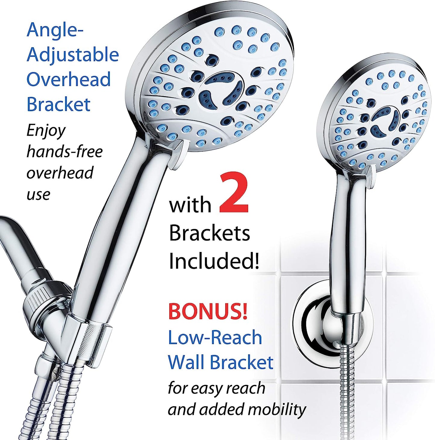 Flexible Massage Handheld Shower With Long Hose