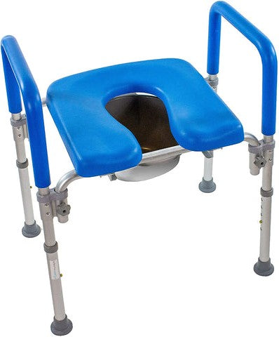 Comfortable Elevated Toilet Seat with Support Handles - Halri