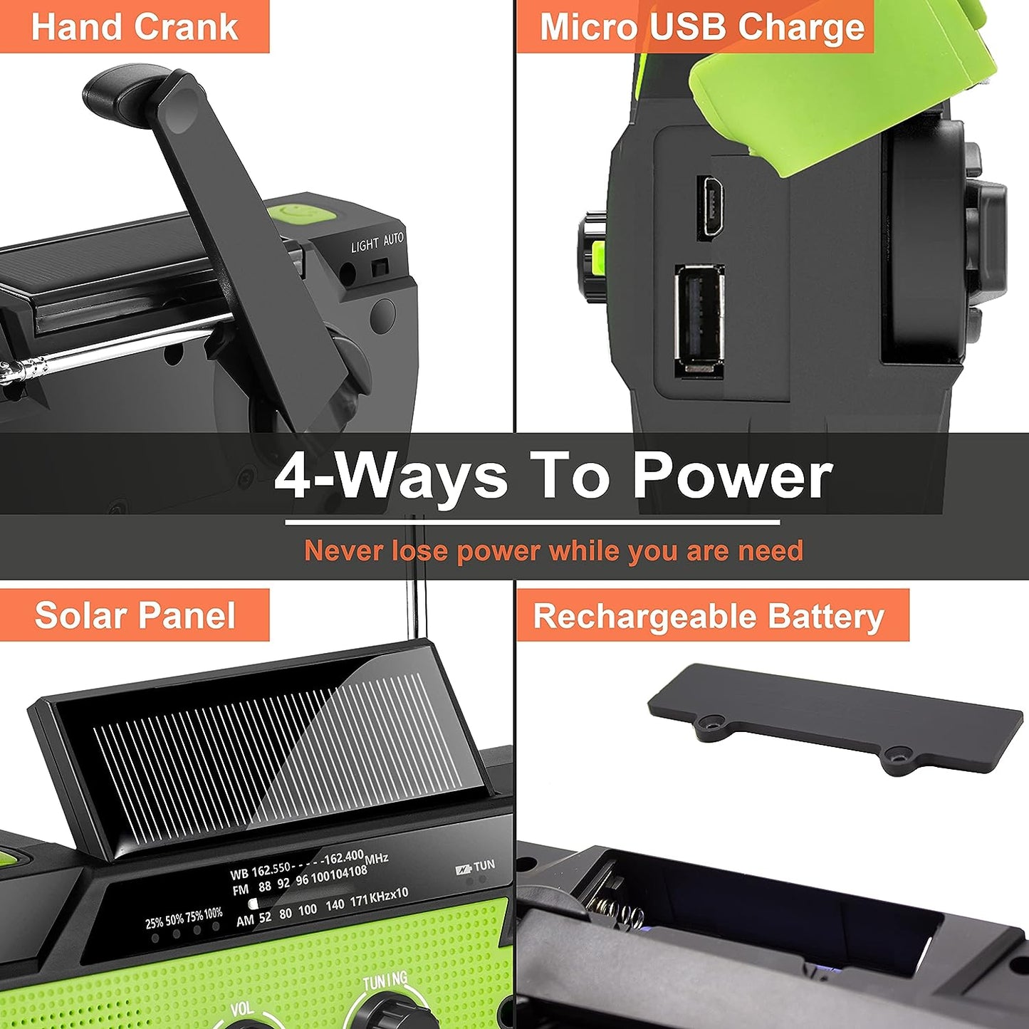 Portable Hand Crank Storm Radio
