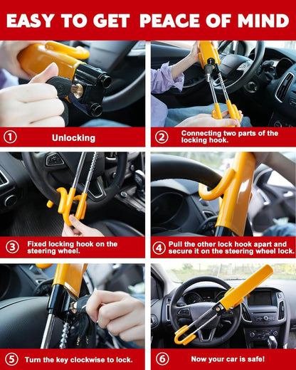 Strong Anti Theft Steering Wheel Lock