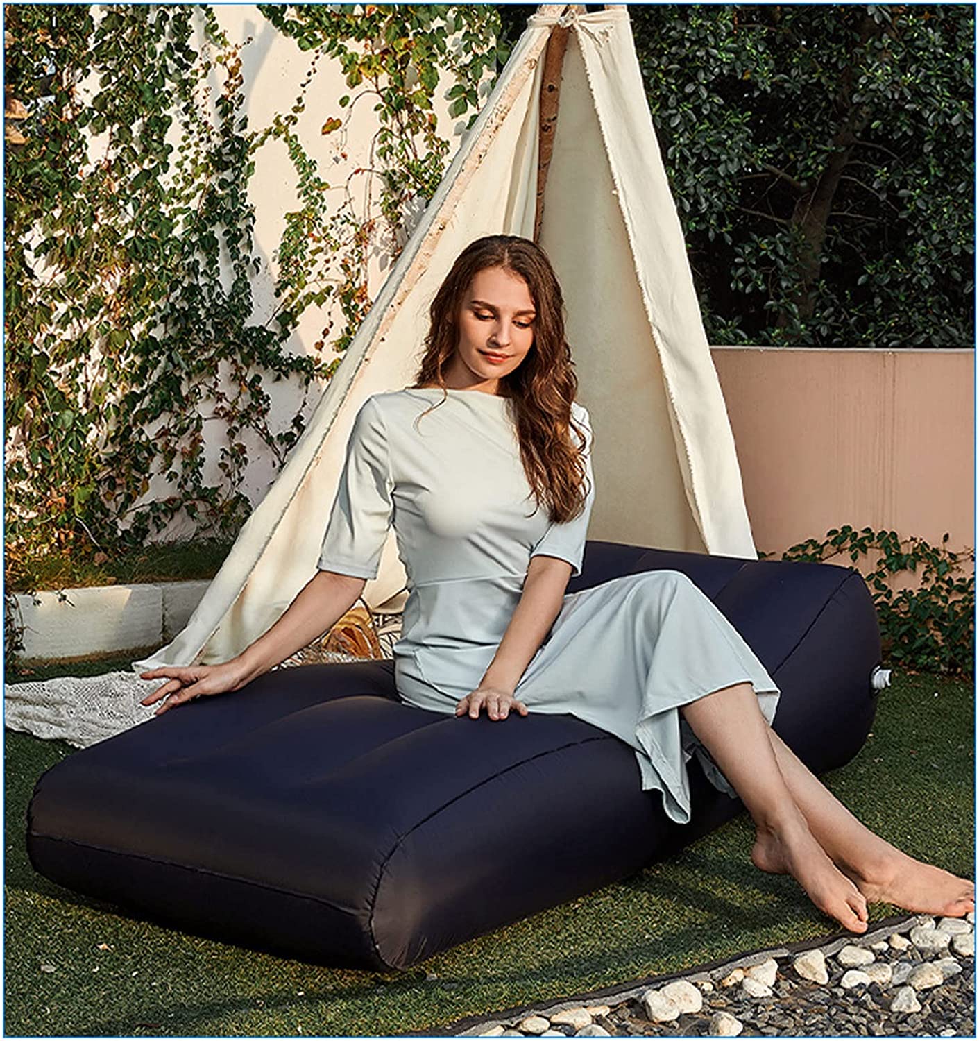 Portable Blow Up Air Sofa Bed Mattress Lounger - Halri