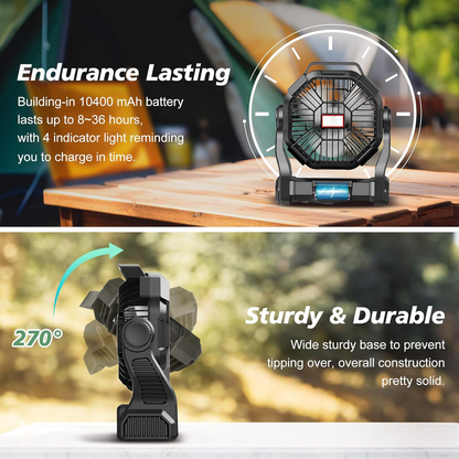 Compact Battery Powered Outdoor Fan