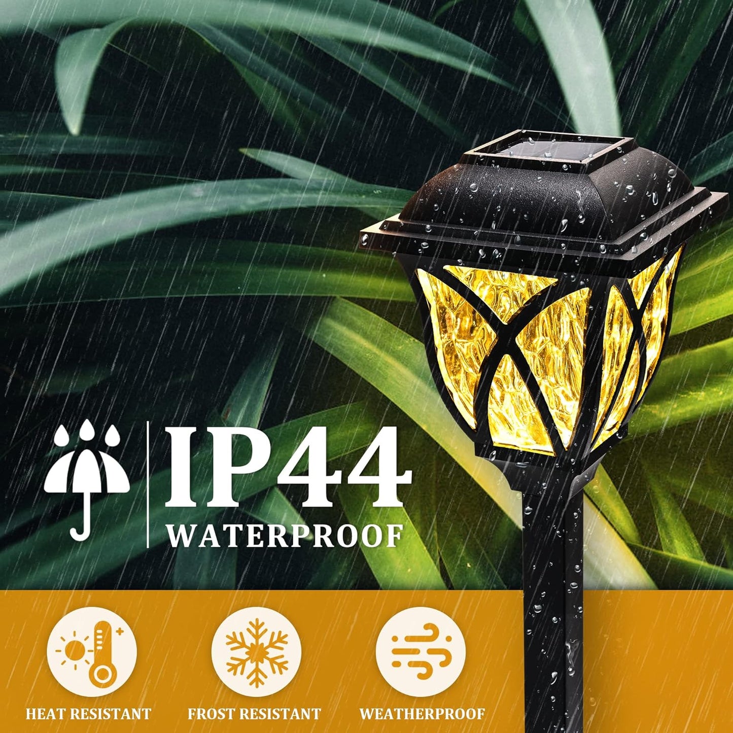Bright Solar Powered Garden Path Lights Outdoor 6 Pack